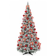 Aga Zložljivo božično drevo Wanda 180 cm z LED osvetlitvijo in okraski