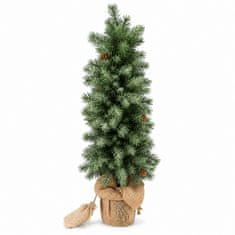 Aga Umetno božično drevo v loncu 85 cm zasneženo z LED osvetlitvijo
