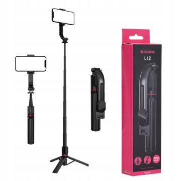 Selfie palica (L12), Techsuit, Bluetooth, daljinski upravljalnik, 106 cm, lahka