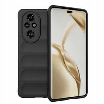 Močan ovitek za Honor 200 Pro, ovitek, elegantna zadnja stran, etui - črn