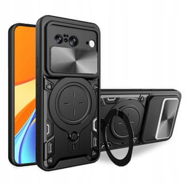 Ovitek za Google Pixel 8, magnetni nosilec, zaščita leče, tehnična obleka