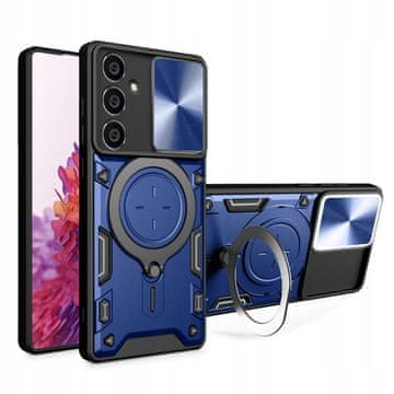 Ovitek za Samsung Galaxy A54, CamGuard Pro, magnetni hrbtni del - moder