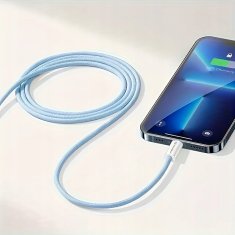 Kabel USB tipa C, PD60W, QC3.0, 1 m, USB-C - Techsuit - bel