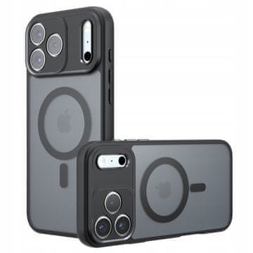 Ovitek za iPhone 17 Pro za MagSafe magnetni, mat, prozoren, z matiranim vzorcem