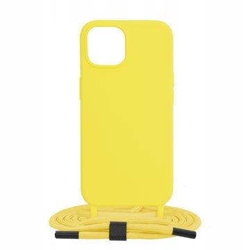 Ovitek z vrvico za iPhone 15 - rumen
