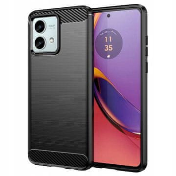 Ovitek za Motorola Moto G84, močna silikonska hrbtna stran, karbonski silikon