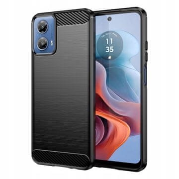 Silikonski ovitek Techsuit Carbon za Motorola Moto G34, ovitek, močna hrbtna stran,
