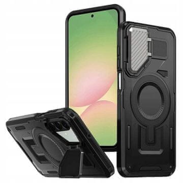 Ovitek za Galaxy A35 5G, za MagSafe, močna hrbtna stran, stojalo, pokrov objektiva