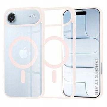 Ovitek MagSafe za iPhone Air roza TPU zaščita za računalnik prozoren