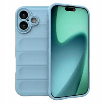 TPU ovitek za iPhone 17 z ojačanimi vogali, mikrofibra, popolna zaščita, moder