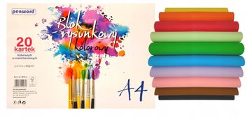 Risalni blok A4 20 listov 80g/m2 barvni BR-2