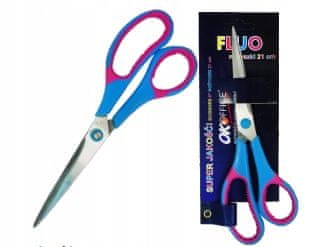 21 cm gumirane škarje, FLUO 8'5