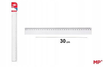 Plastično ravnilo 30 cm MP trdo