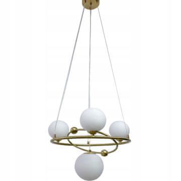 DE VISEČA STROPNA SVETILKA LESTENCI BALLS ZLATA MODERNA MLEČNA LED
