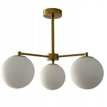 DE VISEČA STROPNA SVETILKA LESTENCI BALLS ZLATA MODERNA MLEČNA LED