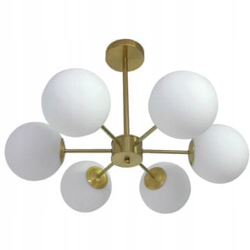 DE VISEČA STROPNA SVETILKA LESTENCI BALLS ZLATA MODERNA MLEČNA LED