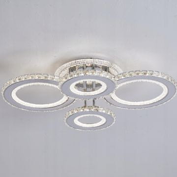 DE KRISTALNA STROPNA SVETILKA glamurozna viseča LED PLAFONSKA LESTENCA + DALJINSKI UPRAVLJALNIK 115 W