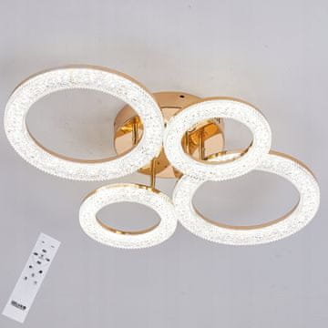 DE KRISTALNA STROPNA SVETILKA glamurozna viseča LED PLAFONSKA LESTENCA + DALJINSKI UPRAVLJALNIK 61W