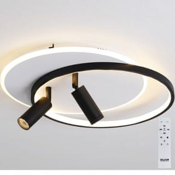 DE STROPNA SVETILKA VISEČA LED LESTENCA + DALJINSKI UPRAVLJALNIK 66W 50cm