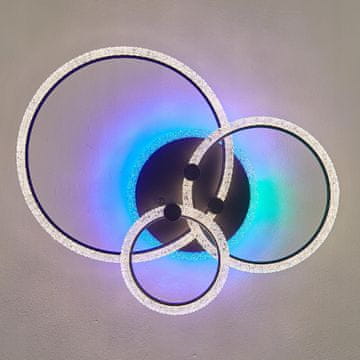 DE Moderna črna RGB viseča stropna svetilka LED stropni lestenec z daljinskim upravljalnikom 70W