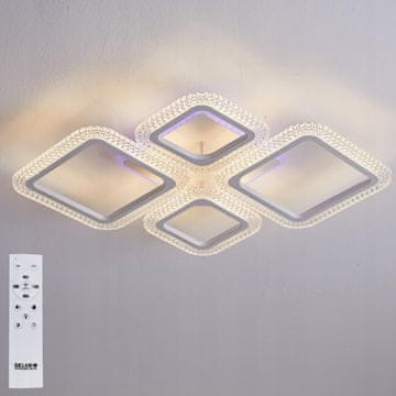 DE Moderna bela RGB viseča stropna svetilka LED stropni lestenec z daljinskim upravljalnikom 57W