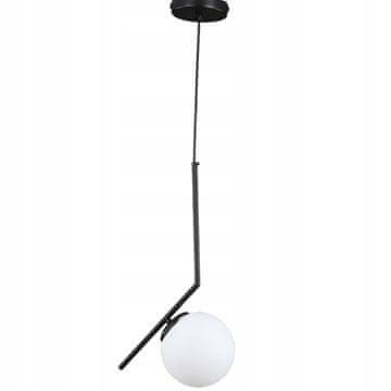 DE VISEČA STROPNA SVETILKA LESTENCI BALLS črna MODERN Led E14 mlečna