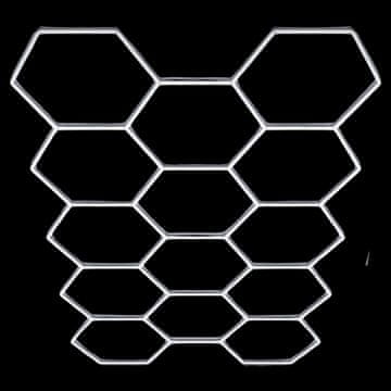 DE Stropna svetilka LED panel Hexagon plafond 229*394cm 6500K za dom in garažo