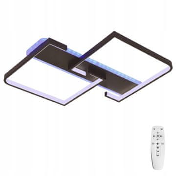 DE Moderna črna viseča stropna svetilka RGB LED z daljinskim upravljalnikom
