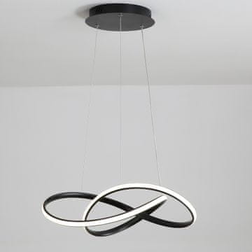 DE Nastavljiva viseča svetilka PLAFON 4000K 50cm črna 3000/4000/6500K LED
