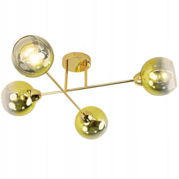 VISEČA STROPNA SVETILKA LESTENCI BALLS ZLATA MODERNA MLEČNA LED