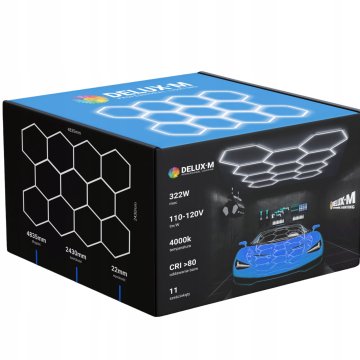 Stropna svetilka LED panel Hexagon plafond 315*229cm 4000K za dom in garažo