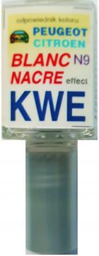 PEUGEOT CITROEN BLANC NACRE KWE CAR PAINT SCRATCH CONTACT 10ML ARA