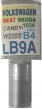 VW AUDI SEAT LB9A CANDY WEISS AVTOMOBILSKA LAK ZA PRASKE 10 ML ARA
