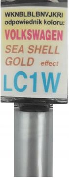 VW LC1W ZLATA AVTOBARVA ZA POPRAVILO PRASK V BARVI Z MORSKO ŠKOLJKO 10 ML ARASYSTEM