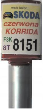 ŠKODA 8151 8T F3K KORRIDA RDEČI AVTOBALSKI LAK ZA POPRAVKE ARASYSTEM 10 ML