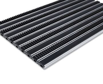 Ente Aluminijasta predpražnica s sistemom gumijastih krtač CS22 100x50