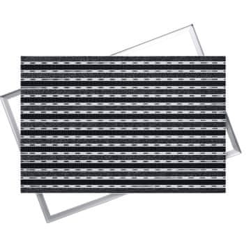 Ente ALUMINIJASTA KRTAČA ZA ČIŠČENJE + ROČAJI: 80x60, 17 mm Z OKVIRJEM
