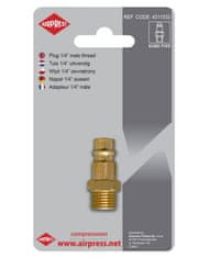 Airpress Pnevmatski cevni čep z zunanjim navojem 1/4"