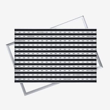 Ente ALUMINIJSKA GUMIJASTA PREPROGA ZA VRATA: 80x60, 12 mm Z OKVIRJEM