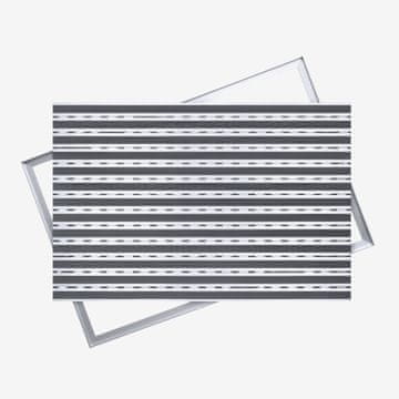 Ente ALUMINIJASTA VRATA MASTER SIVA GUMA: 80x50, 12 mm Z OKVIRJEM