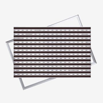 Ente ALUMINIJASTA PREPROGA ZA VRATA RJAVA GUMA: 60x40, 12 mm Z OKVIRJEM