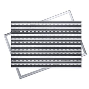 Ente ALUMINIJASTA KRTAČA ZA BRISANJE SIVA: 100x50, 12 mm Z OKVIRJEM