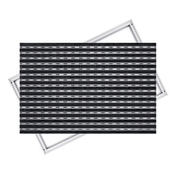 Ente ALUMINIJASTA PREDPRTINA Z GUMO + ROČAJI: 75x50, 12 mm Z OKVIRJEM