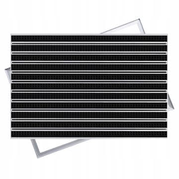 Ente ALUMINIJASTA KRTAČA ZA BRISANJE: ČRNA, 60x40 Z OKVIRJEM, 17 mm