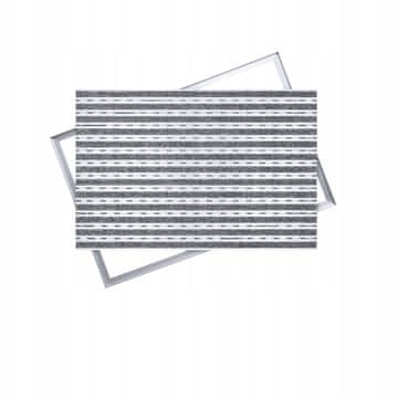 Ente ALUMINIJASTA PREDPRTILNICA GROZDJE: SIVA, 100x50 Z OKVIRJEM, 17 mm
