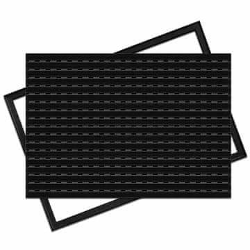 Ente PREMIUM ALUMINIJASTA ČRNO-GUMIJSKA PREPROGA ZA VRATA: 60x40, 17 mm Z OKVIRJEM