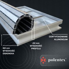 Ente ALUMINIJASTA PREPROGA ZA VRATA C22 KRTAČA/ČRNA GUMA 75x50 + POSODA ZA SADIDBE