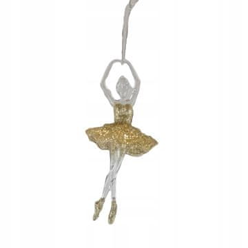 AKRILNI OBESECE BALERINA ZLATA 17×8 CM BOŽIČ