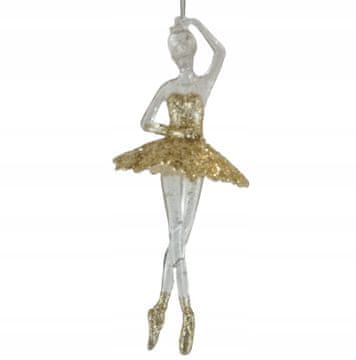 AKRILNI OBESECE BALERINA ZLATA 17×8 CM BOŽIČ
