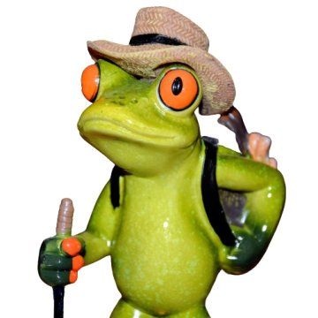 ŽABJA FIGURA POTNIK/TURISTA/POTPOTNIK 16,5x9x8cm